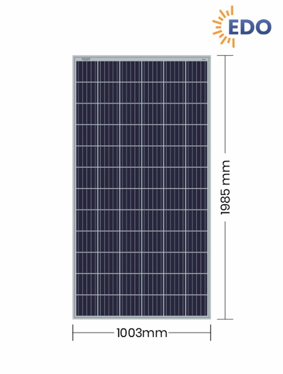 WAAREE 335Wp 72Cells Polycrystalline EDO PRO Solar Module