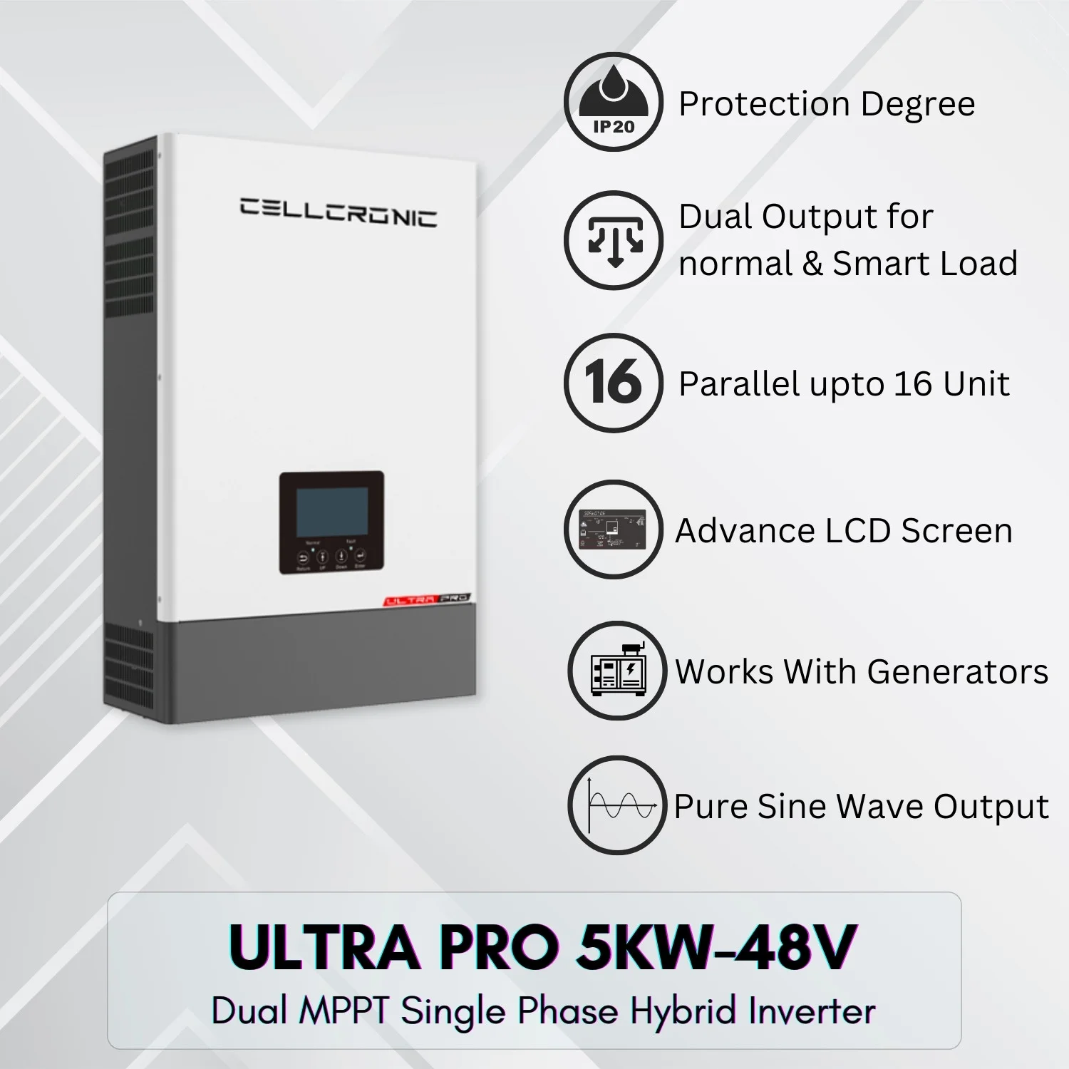 Ultra Pro 5Kw Dual MPPT Hybrid Inverter