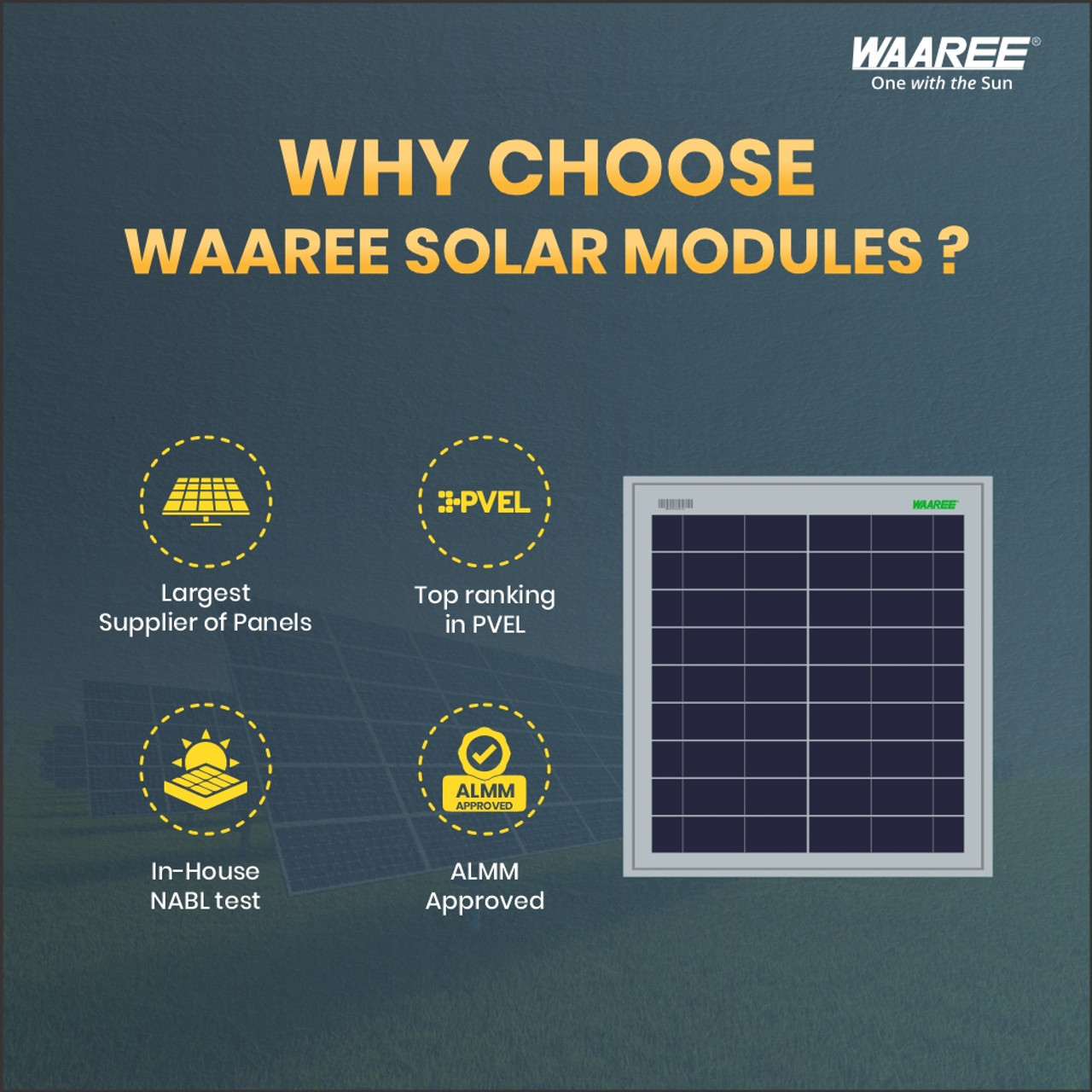 Waaree 20Wp 12V Solar PV Module